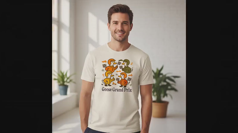 Goose Grand Prix T-shirt, Orange Speed Car Graphic Tee, Motorsport Fan Gift, Grand Prix Weekend Outfit, Formula Style Apparel, Track Day Top